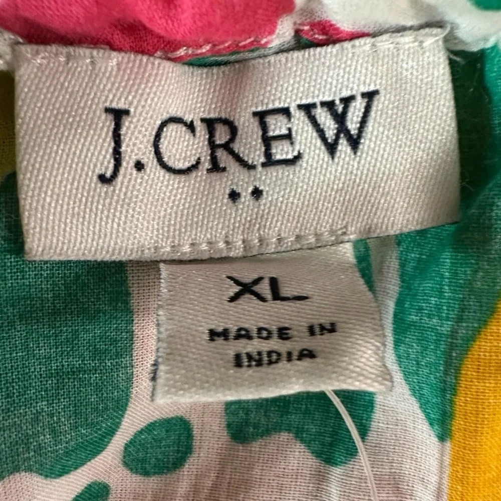 J.Crew Rope Tie Mini Cover Up Mini Dress Rainbow Fruit Size XL NWT Swim Summer